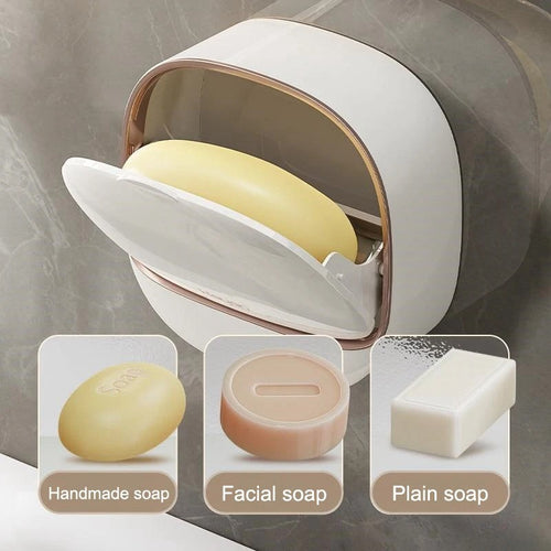 Wall Mounted Drain Soap Holder – Dustproof & Quick Dry Soap Storage Box 🧼✨