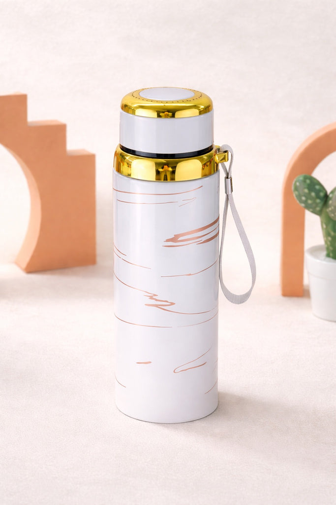 Premium Marble Stainless Steel Water Bottle – 800ml Vacuum Insulated Flask