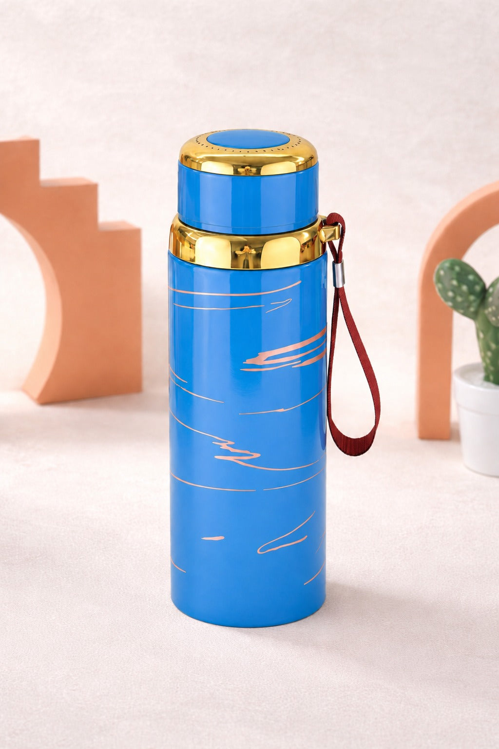 🖤 Premium Marble Stainless Steel Water Bottle – 800ml Vacuum Insulated Flask