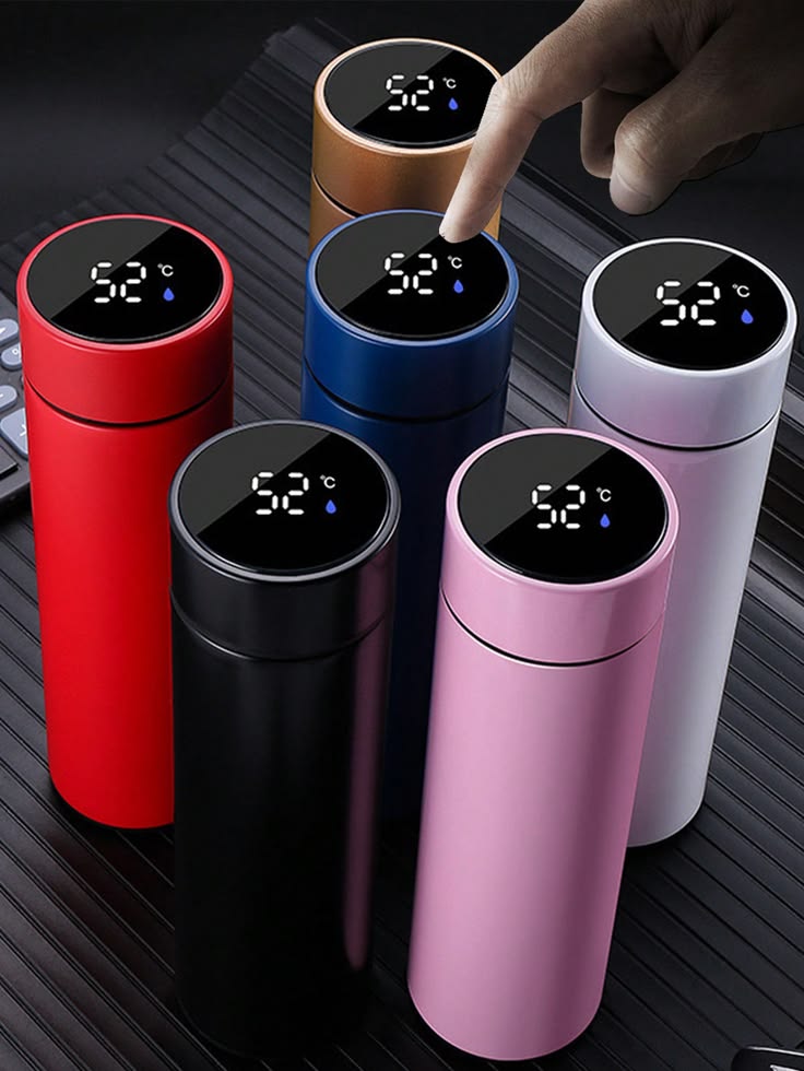 🌡️🖤 Smart Digital Temperature Water Bottle with Tea Filter – Premium Insulated Flask