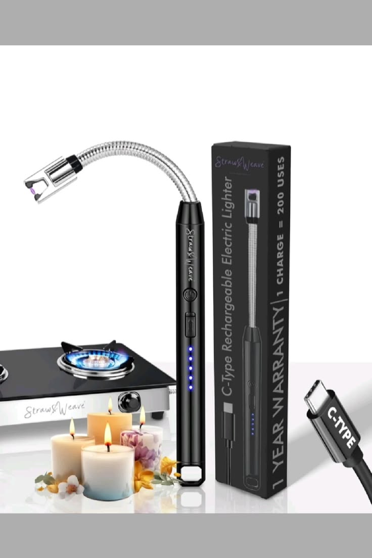 ⚡ Rechargeable Electric USB Arc Lighter – Flexible Long Neck Windproof Lighter