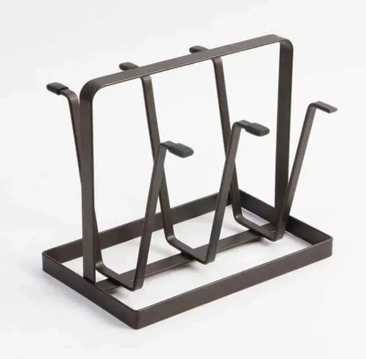 ☕ 6-Hook Metal Mug Holder – Space Saving Cup Organizer for Kitchen &amp; Office ✨