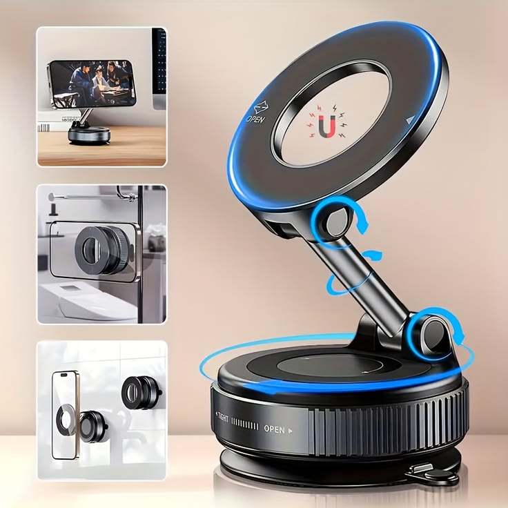 Ulanzi Magnetic Phone Mount | MagSafe Car & Desk Holder with Heavy-Duty Suction Cup & 360° Rotation 🚗⚡