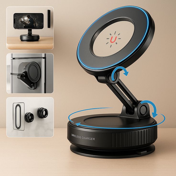 Ulanzi Magnetic Phone Mount | MagSafe Car & Desk Holder with Heavy-Duty Suction Cup & 360° Rotation 🚗⚡