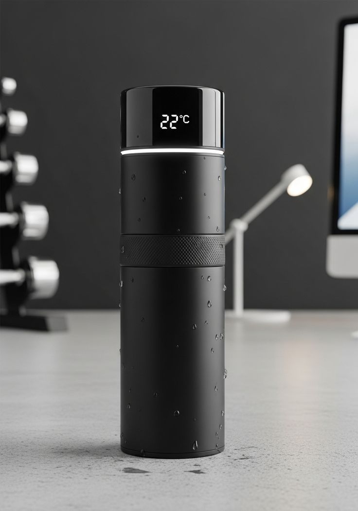 🌡️🖤 Smart Digital Temperature Water Bottle with Tea Filter – Premium Insulated Flask