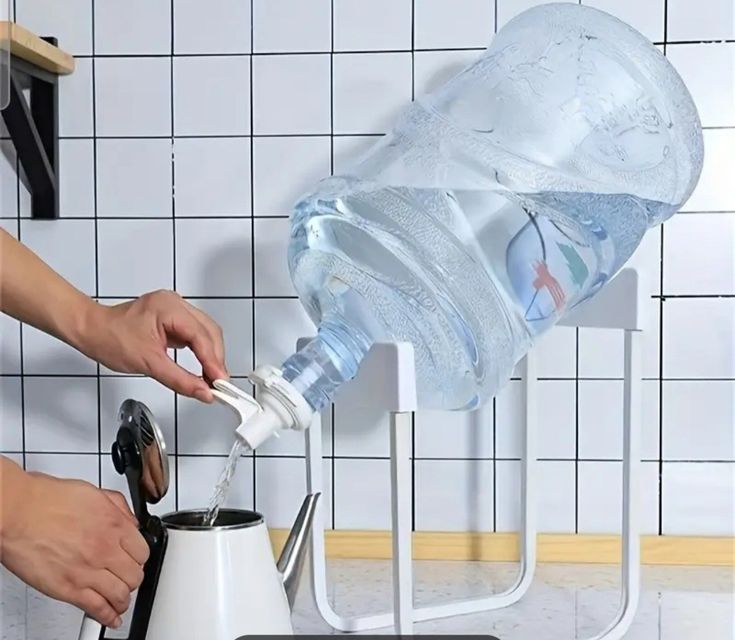 Space-Saving Water Dispenser Stand | Heavy-Duty Gallon Bottle Holder for Easy Pouring